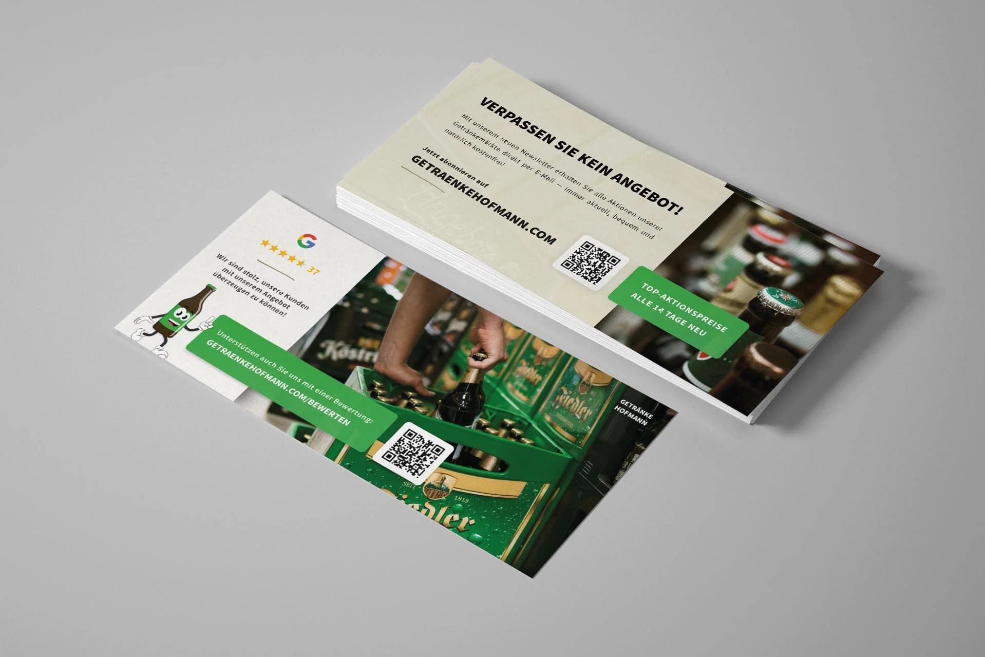 Flyer im Corporate Design von Getränke Hofmann