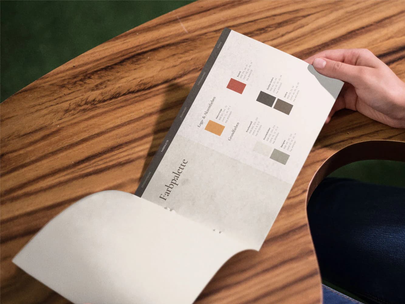 Farbpalette des Corporate Designs für Physiotherapie Dutsch